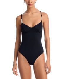 AQUA Faux Pearl Underwire One Piece Swimsuit - Exclusive Bloomingdale39s at Bloomingdales