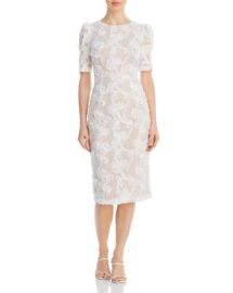 AQUA Floral Appliqueacute Lace Midi Sheath Dress - 100 Exclusive Bloomingdales at Bloomingdales