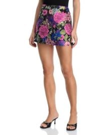 AQUA Floral Brocade Mini Skirt - Exclusive Bloomingdalex27s Women at Bloomingdales