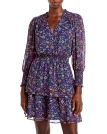 AQUA Floral Meadow Smocked Mini Dress - 100 Exclusive   Bloomingdales at Bloomingdales