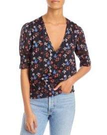 AQUA Floral Print Smocked Top - 100  Exclusive  Women - Bloomingdale s at Bloomingdales