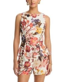 AQUA Floral Sleeveless Top - Exclusive Bloomingdalex27s Women at Bloomingdales