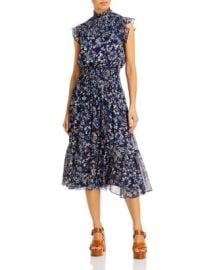 AQUA Floral Smocked Midi Dress - 100 Exclusive   Bloomingdales at Bloomingdales