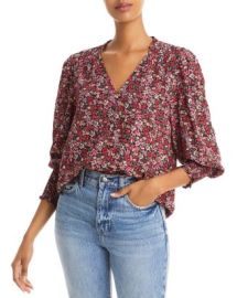 AQUA Floral Smocked Sleeve Top - 100 Exclusive   Bloomingdales at Bloomingdales