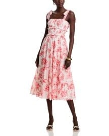 AQUA Floral Tie Strap Midi Dress - Exclusive Bloomingdale39s at Bloomingdales