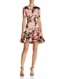 AQUA Floral Tiered-Hem Dress - 100  Exclusive at Bloomingdales