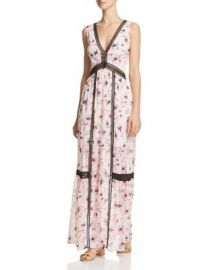 AQUA Floral V-Neck Maxi Dress - 100  Exclusive at Bloomingdales