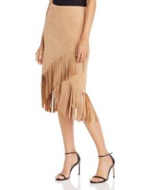 AQUA Fringe Trim Faux Suede Skirt - 100  Exclusive  Women - Bloomingdale s at Bloomingdales