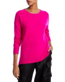 AQUA High Low Crewneck Cashmere Sweater - 100 Exclusive Bloomingdales at Bloomingdales