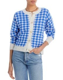 AQUA Houndstooth Cashmere Cardigan - 100 Exclusive Bloomingdales at Bloomingdales