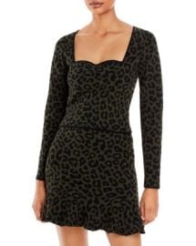 AQUA Jacquard Leopard Sweetheart Neck Top - 100 Exclusive Bloomingdales at Bloomingdales