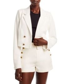 AQUA Knot Button Crop Blazer - 100 Exclusive Bloomingdales at Bloomingdales