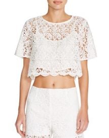 AQUA Lace Crop Top - 100 Bloomingdaleand039s Exclusive at Bloomingdales