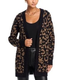 AQUA Leopard Open Front Cardigan - Exclusive Bloomingdales at Bloomingdales