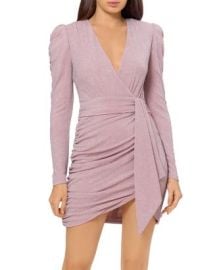 AQUA Metallic Faux Wrap Dress - 100 Exclusive   Bloomingdales at Bloomingdales