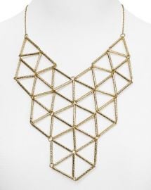 AQUA Mindy Geo Bib Necklace 16and034 at Bloomingdales