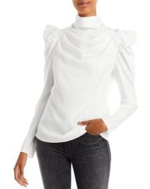 AQUA Mock Neck Puff Sleeve Top - 100 Exclusive   Bloomingdales at Bloomingdales