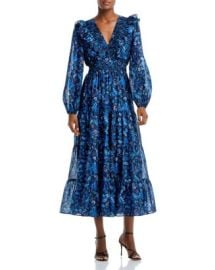 AQUA Paisley Print Tiered Maxi Dress - 100 Exclusive Bloomingdales at Bloomingdales