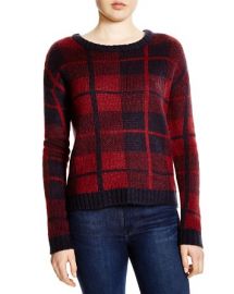 AQUA Plaid Sweater at Bloomingdales