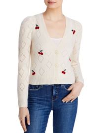 AQUA Pointelle Cherry Sweater - 100 Exclusive Bloomingdales at Bloomingdales