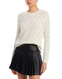 AQUA Pointelle Popcorn Cashmere Sweater - 100 Exclusive Bloomingdales at Bloomingdales