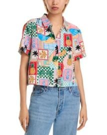 AQUA Postcard Short Sleeve Shirt - Exclusive Bloomingdale39s at Bloomingdales