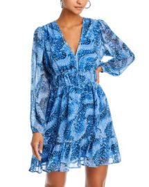 AQUA Printed Smocked Waist Flounce Dress - 100 Exclusive Bloomingdales at Bloomingdales