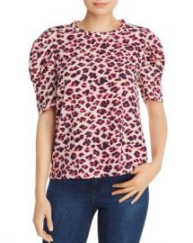 WornOnTV: Lori’s pink leopard puff sleeve top on Alexa & Katie ...