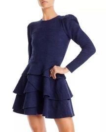 AQUA Puff Sleeve Ruffle Bottom Dress - 100 Exclusive Bloomingdales at Bloomingdales