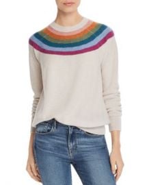 AQUA Rainbow-Stripe Cashmere Sweater - 100  Exclusive  Women - Bloomingdale s at Bloomingdales