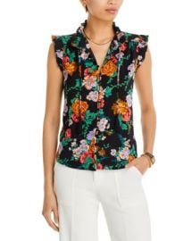 AQUA Ruffled Tassel Tie Top - 100 Exclusive Bloomingdales at Bloomingdales