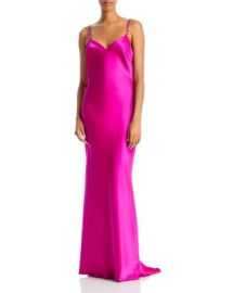 AQUA Satin Cowl Open Back Gown - 100 Exclusive Bloomingdales at Bloomingdales