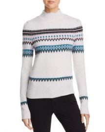 AQUA Scalloped Fair Isle Cashmere Sweater - 100  Exclusive  Women - Bloomingdale s at Bloomingdales