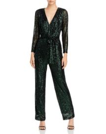 AQUA Sequined Long Sleeve Jumpsuit - 100 Exclusive   Bloomingdales at Bloomingdales