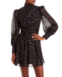 AQUA Star Foil Mini Dress - 100 Exclusive Bloomingdales at Bloomingdales