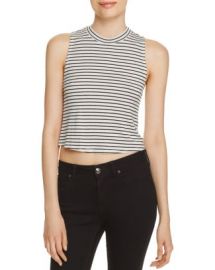 AQUA Stripe Twist Back Tank - 100  Exclusive at Bloomingdales