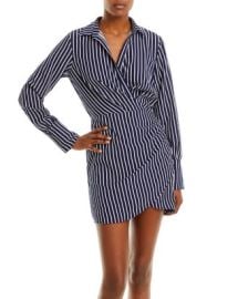 AQUA Striped Shirt Dress - 100 Exclusive Bloomingdales at Bloomingdales