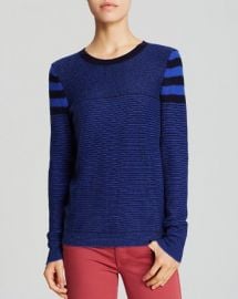 AQUA Sweater - Multi Stripe Cashmere at Bloomingdales