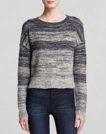 AQUA Sweater - Ombr Melange Crop at Bloomingdales