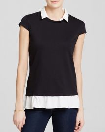 AQUA Top - Cap Sleeve Twofer at Bloomingdales