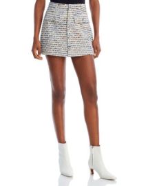 AQUA Tweed Button Front Mini Skirt - 100 Exclusive Bloomingdales at Bloomingdales