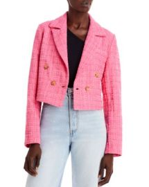 AQUA Tweed Cropped Blazer - 100 Exclusive Bloomingdales at Bloomingdales