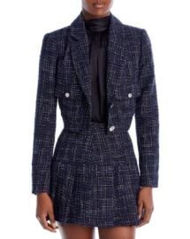 AQUA Tweed Cropped Blazer - 100 Exclusive Bloomingdales at Bloomingdales