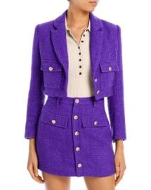 AQUA Tweed Cropped Jacket - 100 Exclusive Bloomingdales at Bloomingdales