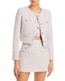 AQUA Tweed Cropped Jacket - 100 Exclusive Bloomingdales at Bloomingdales