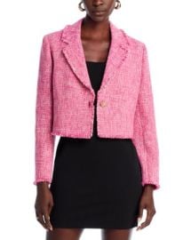 AQUA Tweed Fringe Blazer - Exclusive Bloomingdales at Bloomingdales