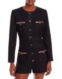 AQUA Tweed Long Sleeve Romper - 100 Exclusive Bloomingdales at Bloomingdales