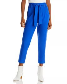 AQUA Twill Belted Ankle Pants - 100 Exclusive Bloomingdales at Bloomingdales