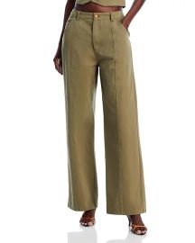AQUA Twill Wide Leg Pants - Exclusive Bloomingdales at Bloomingdales