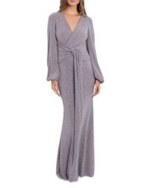 AQUA Twist-Front Metallic Gown - 100 Exclusive   Bloomingdales at Bloomingdales